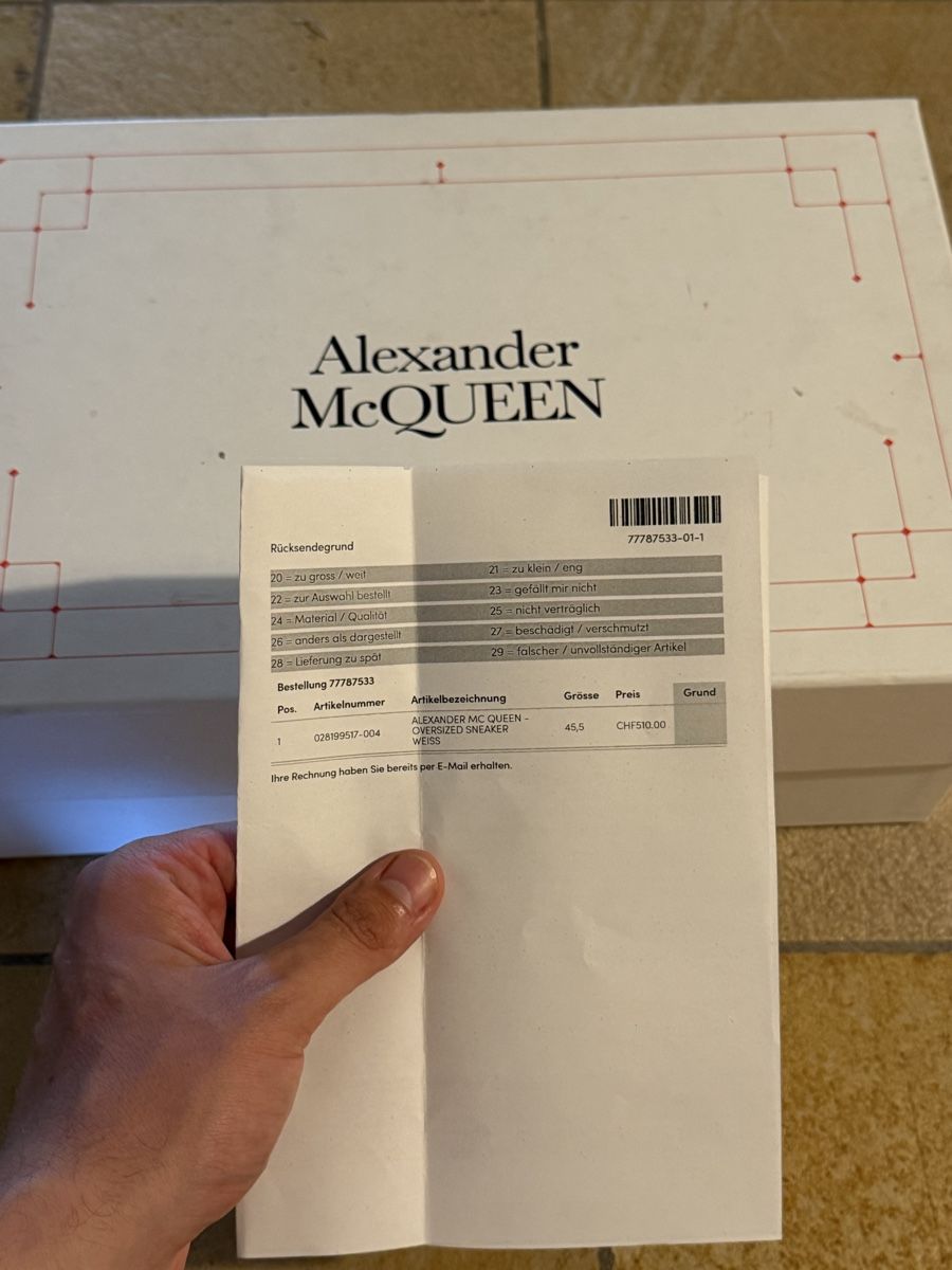 Alexander Mcqueen Herrenschuhe: Alexander McQueen Sneakers Weiss  – Gebraucht aus Basel von Stauffer94 3