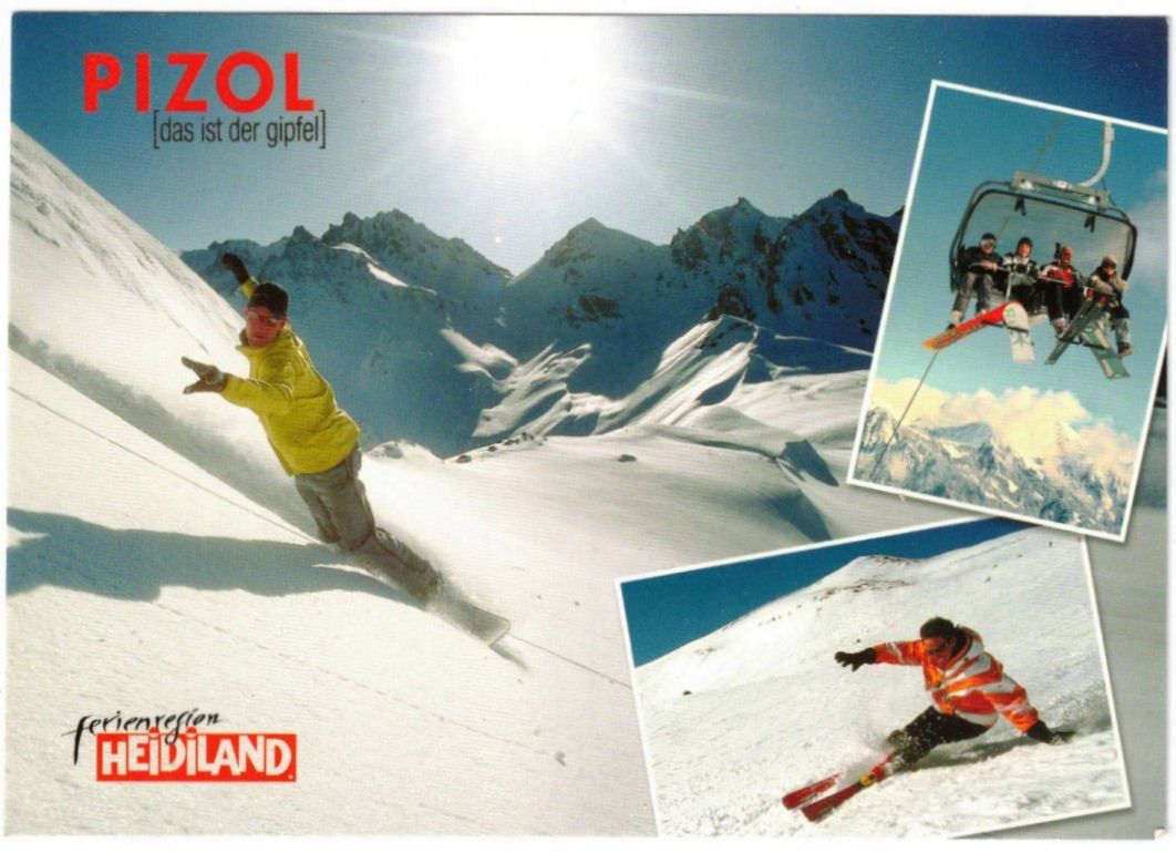 Cartoline postali: Bad Ragaz - 3 Bild AK Pizol – Usato da Binningen venduto da Mountainrider