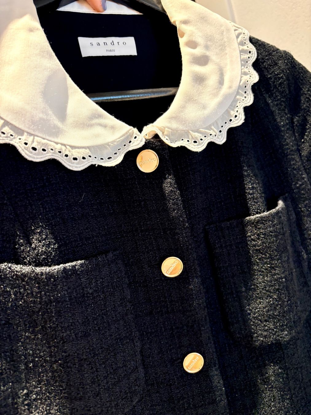 Sandro Kleider: Sandro - Robe courte en tweed col Claudine - 36 – Neu (gemäss Beschreibung) aus Rolle von elisolle 4