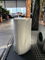 Beistelltisch Baumstamm Buche weiss lackiert Massiv