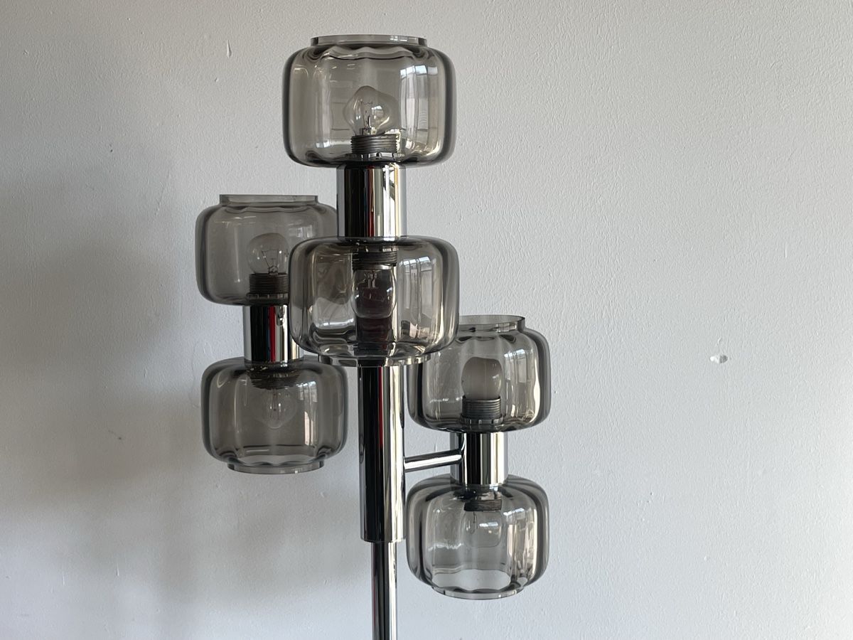 Lampade: Mid Century Space Age Rauchglas Lampe Lemag – Usato da Bern venduto da fotolog111 3