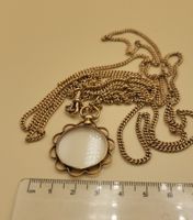 Goldige Antik Kette mit Anhänger 152cm Lang