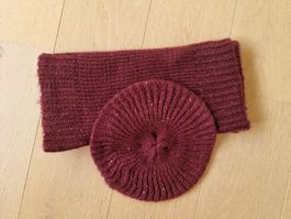 Strickset Mütze und Schal Beret