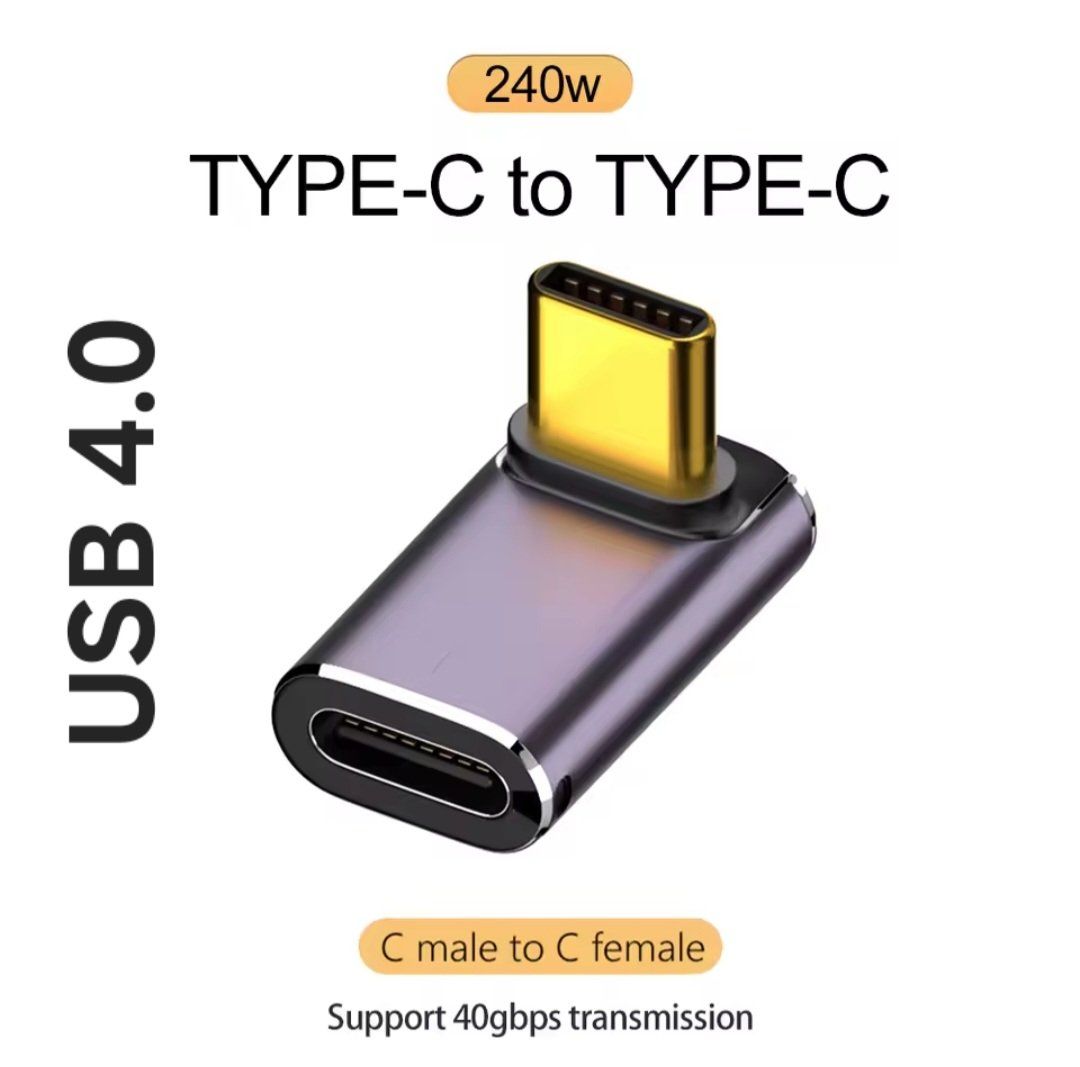 Unità & Adattatore: 90° Winkel USB-C Adapter PD & 240W & USB 4.0 & fast charging – Nuovo e nell'imballaggio originale da Uster venduto da -FPS-