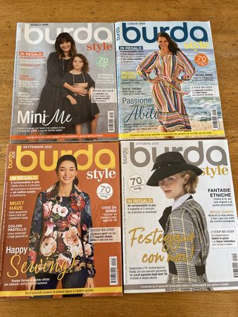 4 riviste BURDA Style 2020 con cartamodelli