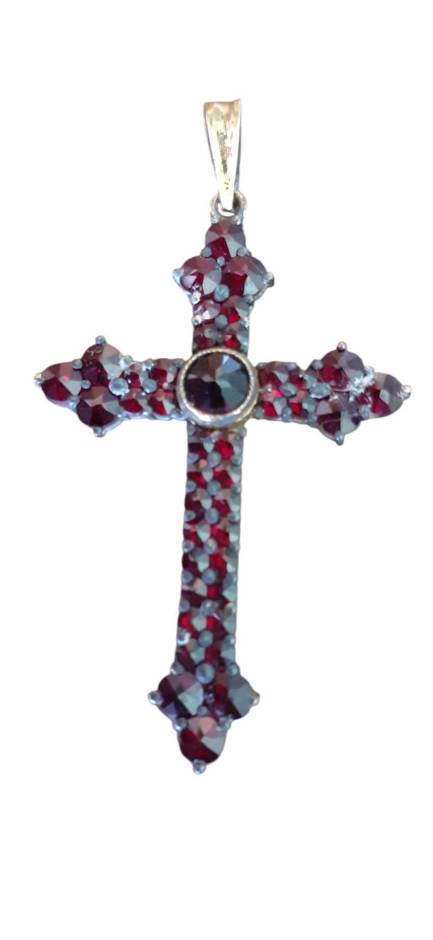 Pendentifs: antiker Anhänger Kreuz Granate – D'occasion à Mörschwil par antiksalon21 1