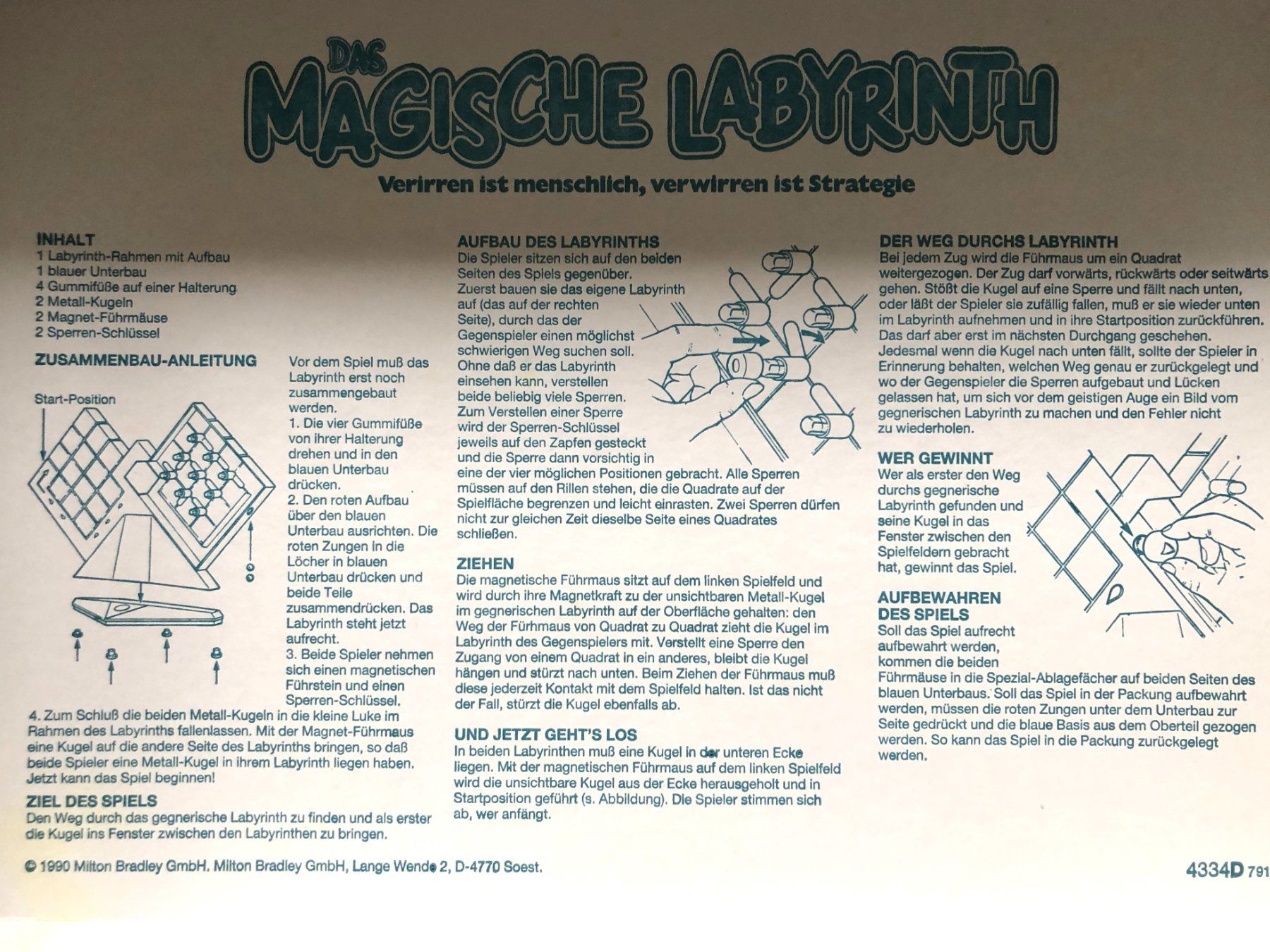 Spiele: Das Magische Labyrinth - MB Spiel - 1990 – Gebraucht aus Schaffhausen von durruti 2