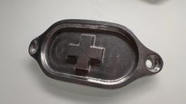 Metallplatte Street Belt CH mit Schweizer Kreuz Metall