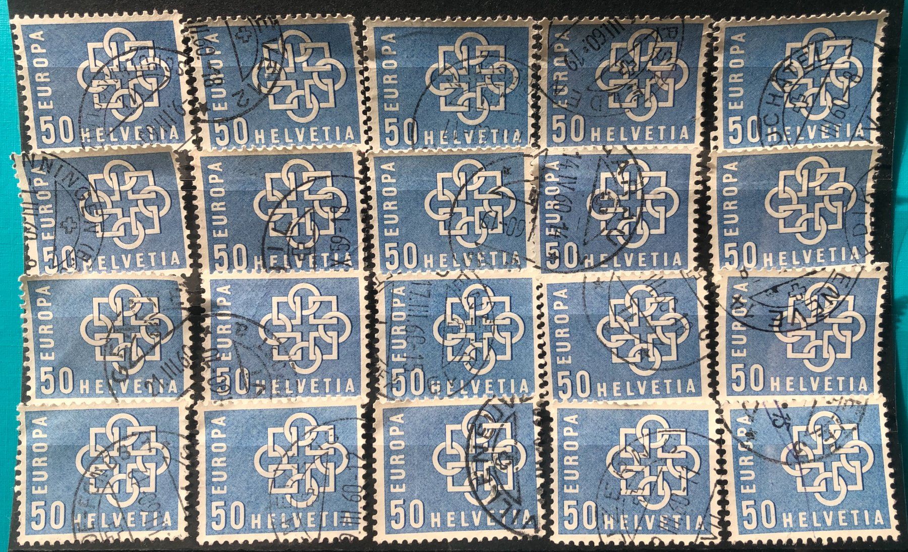 Tutti i francobolli: Nr.348 Steckkarte mit Stempel – Usato da Aarau venduto da Billa007