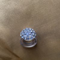 Vintage 1990s ring with strass stones transparent