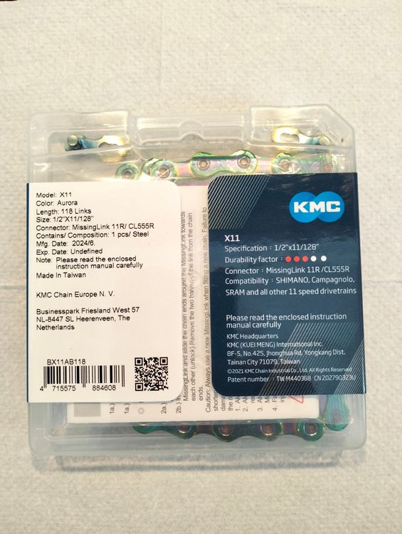 KMC X11EL Kette 11-fach 118 Glieder - Gold - copertina