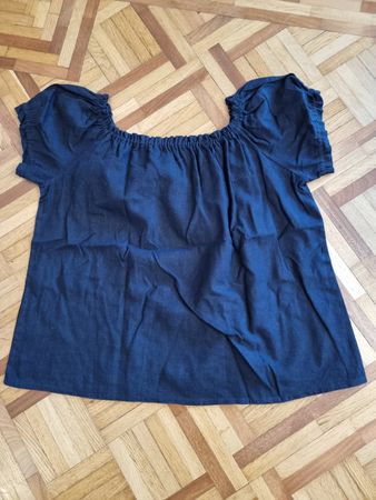 Blouse été noire Veromoda XL en coton bleu