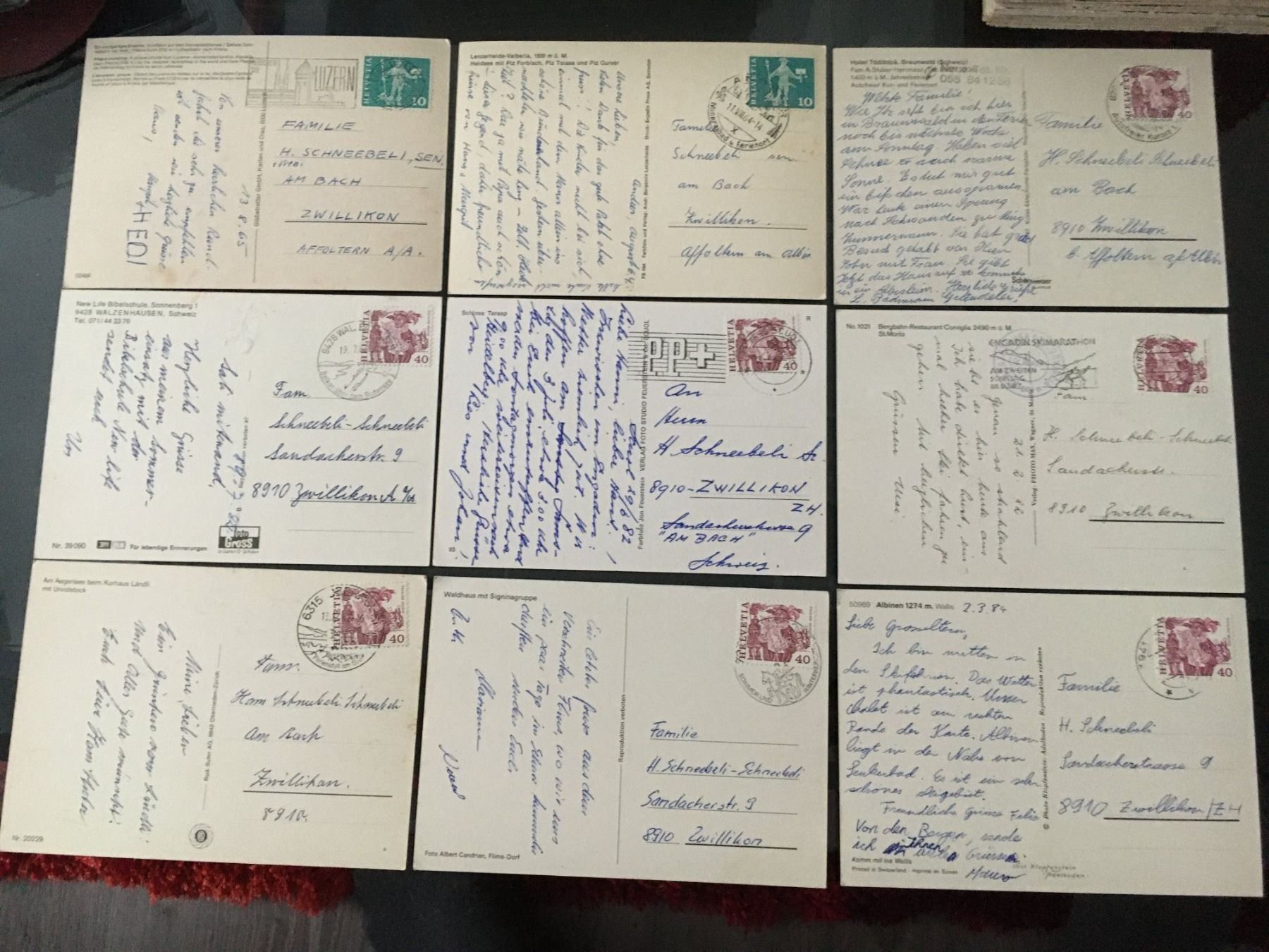 Cartoline postali: 9x ancienne carte Postale Postkarten CH – Usato da Grand-Lancy venduto da Dany1973 1
