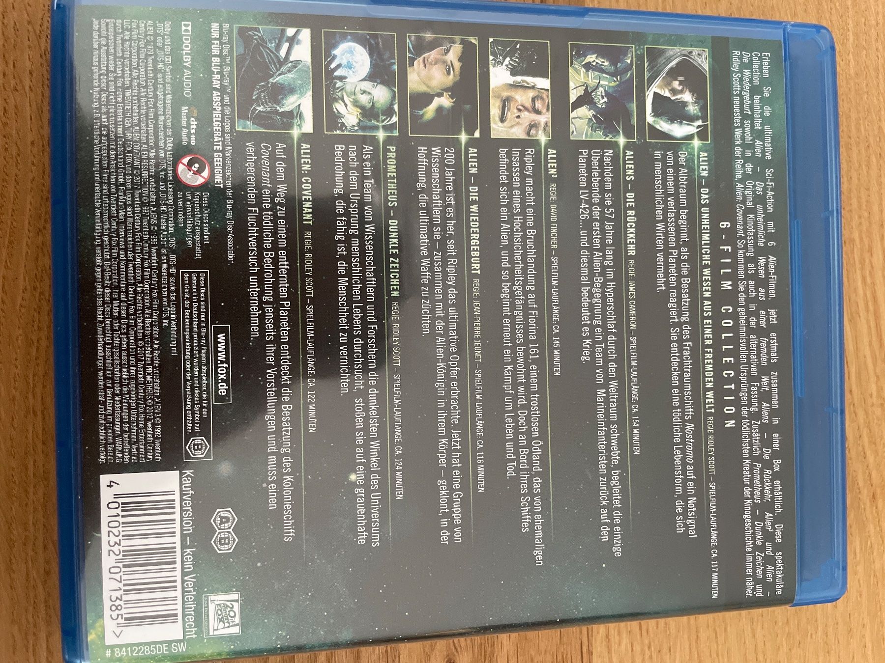 Alle DVDs: Alien 6-Film Collection BluRay – Gebraucht aus Hagendorn von  1