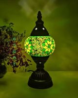 Lampe de table en mosaïque  vintage  en pierre de verre