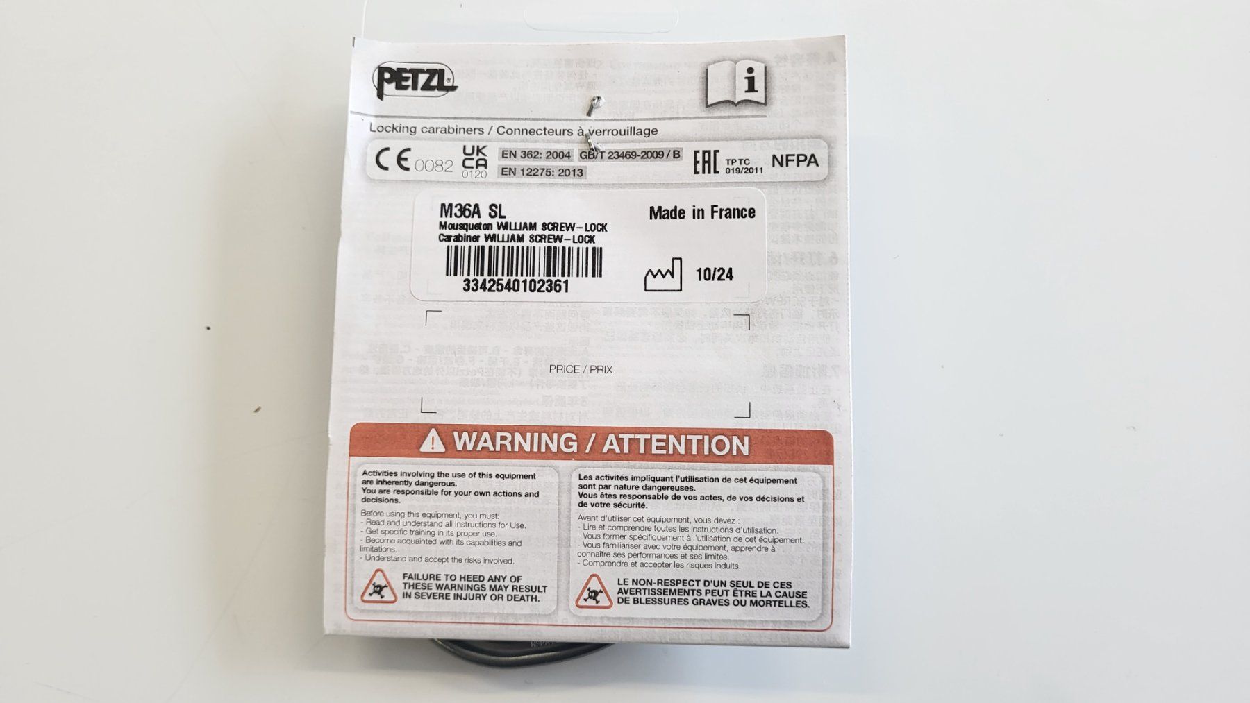 Kletterausrüstungen: Petzl William Karabiner SL grau – Neu und originalverpackt aus Davos Dorf von Milwaukee02 2