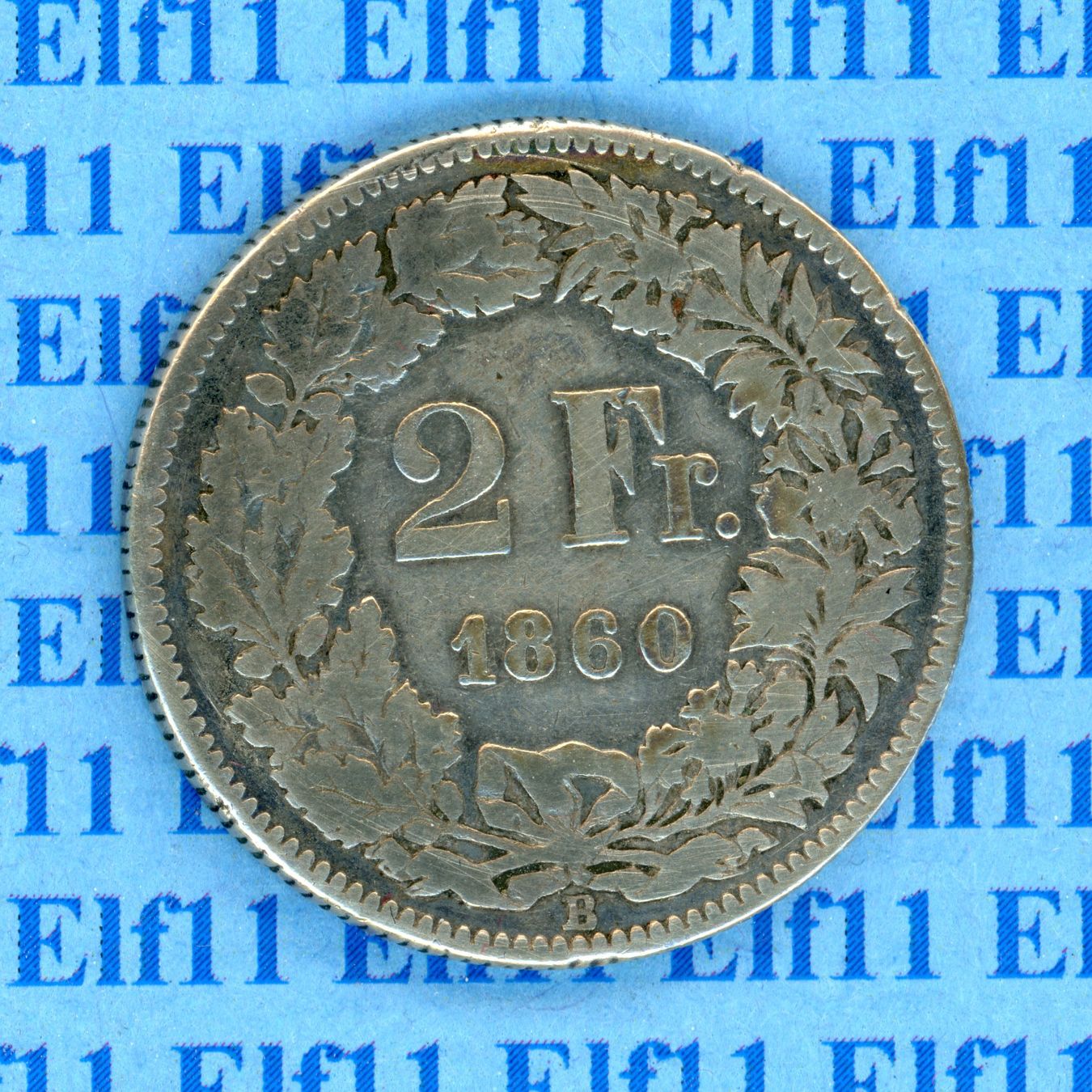 Alle Münzen: CHF___2.00 1860 s 2 Franken – Gebraucht aus Widnau von Elf11