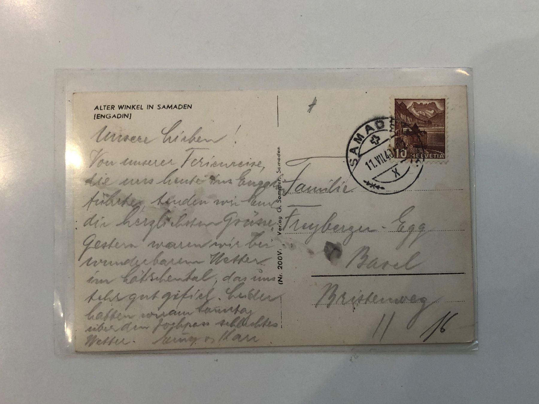 Cartoline postali: 24 alte Ansichtskarten von SAMADEN GR – Usato da Lufingen venduto da Rac0 1