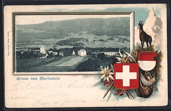 Cartes postales: AK Mariastein, Teilansicht mit Kirche – D'occasion à Berlin par bartko-reher