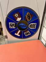 Dekoratives Glasbild mit Wappen - Vintage Sammlerstück!