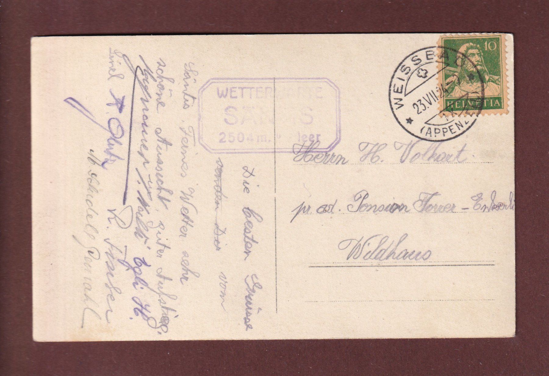 Cartoline postali: SÄNTIS - hund - 1924 – Usato da Pully venduto da nicecards 1