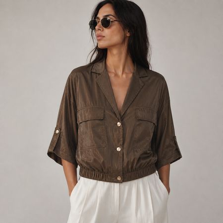 ZARA oversized SAFARI Hemd braun Gr.M wie neu