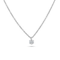 Girocollo Punto Luce in oro bianco 18k con diamante naturale