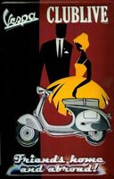 Blechschild - Vespa Clublive Motorroller