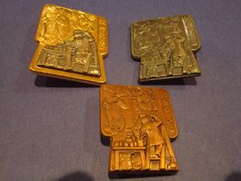 Plaketten Satz 1990 Gold-Silber-Kupfer