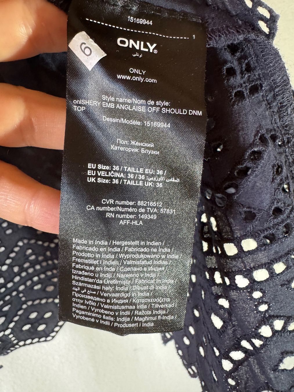 Only Camicette: Schöne dunkelblaue Bluse von Only Gr. 36 100% Baumwolle – Usato da Grosswangen venduto da SALE_SALE_SALE 4