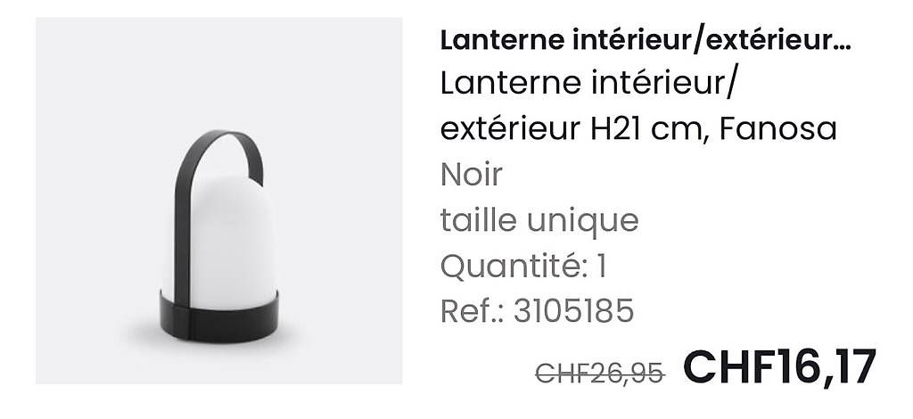 Lampade: Lanterne intérieur/extérieur – Usato da Conthey venduto da carina.pereira 1