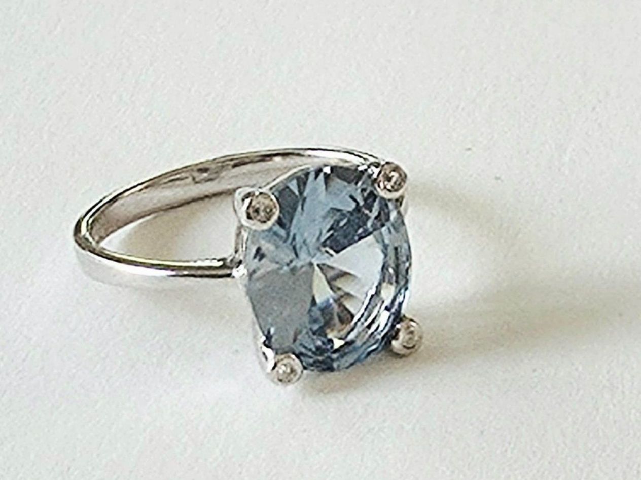Anelli: Eleganter Silber 925 Aquamarin Ring - Neu – Nuovo e nell'imballaggio originale da Uetikon am See venduto da Coralreef