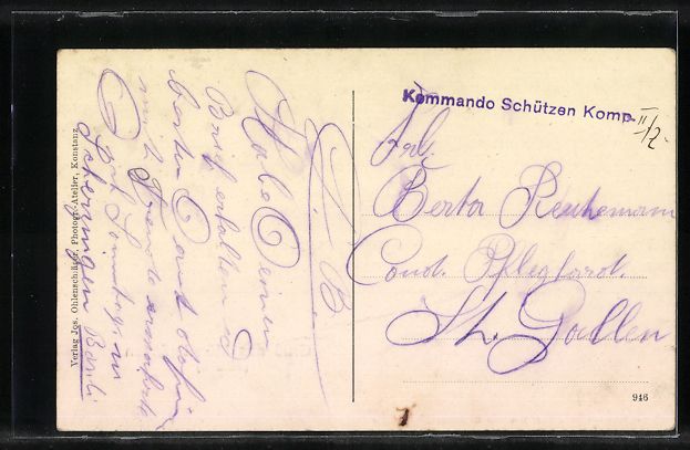 Ansichtskarten: Münsterlingen, Pension Schelling, Bes.  – Gebraucht aus Berlin von bartko-reher 1