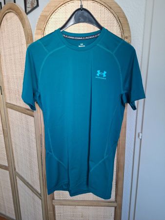 T-shirt Under Armour HeatGear® turquoise, taille S