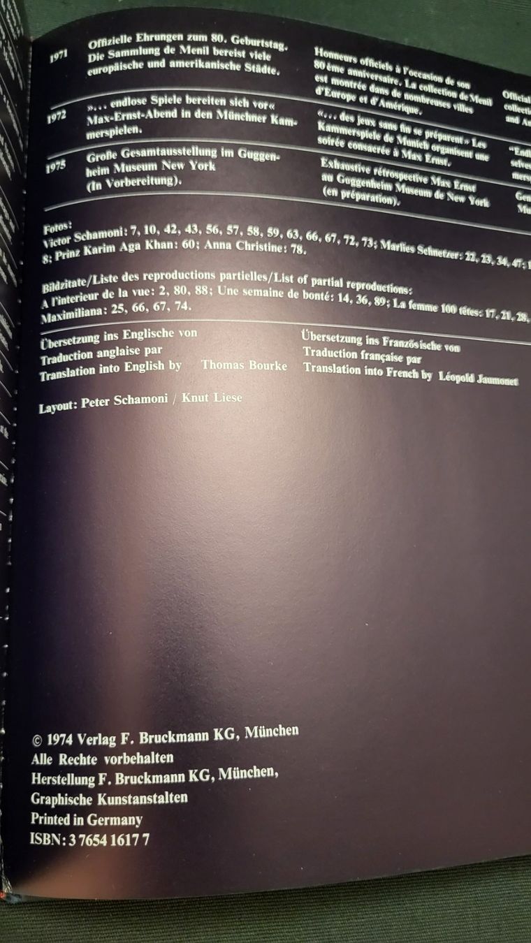 Libri: Buch MAX ERNST Maximiliana – Usato da Basel venduto da spinne02 7