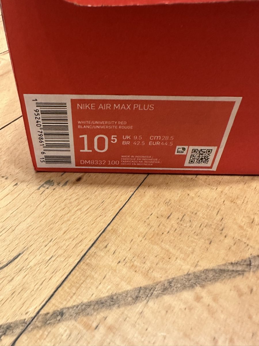 Nike Herrenschuhe: Nike Air Max Plus 1 White/University Red – Neu (gemäss Beschreibung) aus Visp von locosshop 6