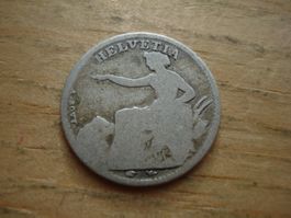 (H6) 1/2 Franken 1851