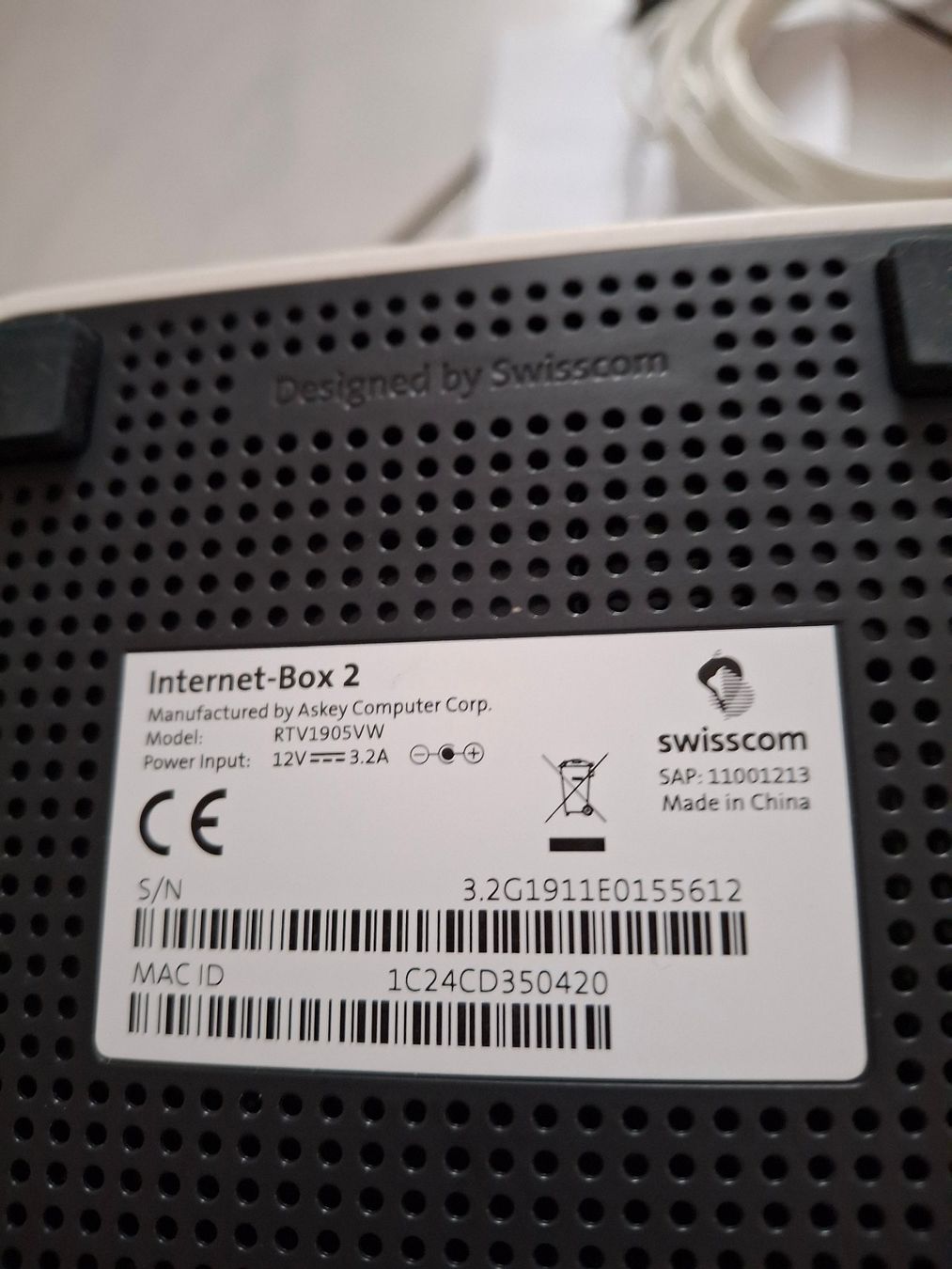 Swisscom Modem & Router: Swisscom Internet-Box 2 (Internet  Router) inkl. Kabel – Usato da Stein AG venduto da mar_xs6d 3