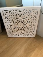 Dekoratives Holzelement weiss, filigran geschnitzt, 60cm 49c