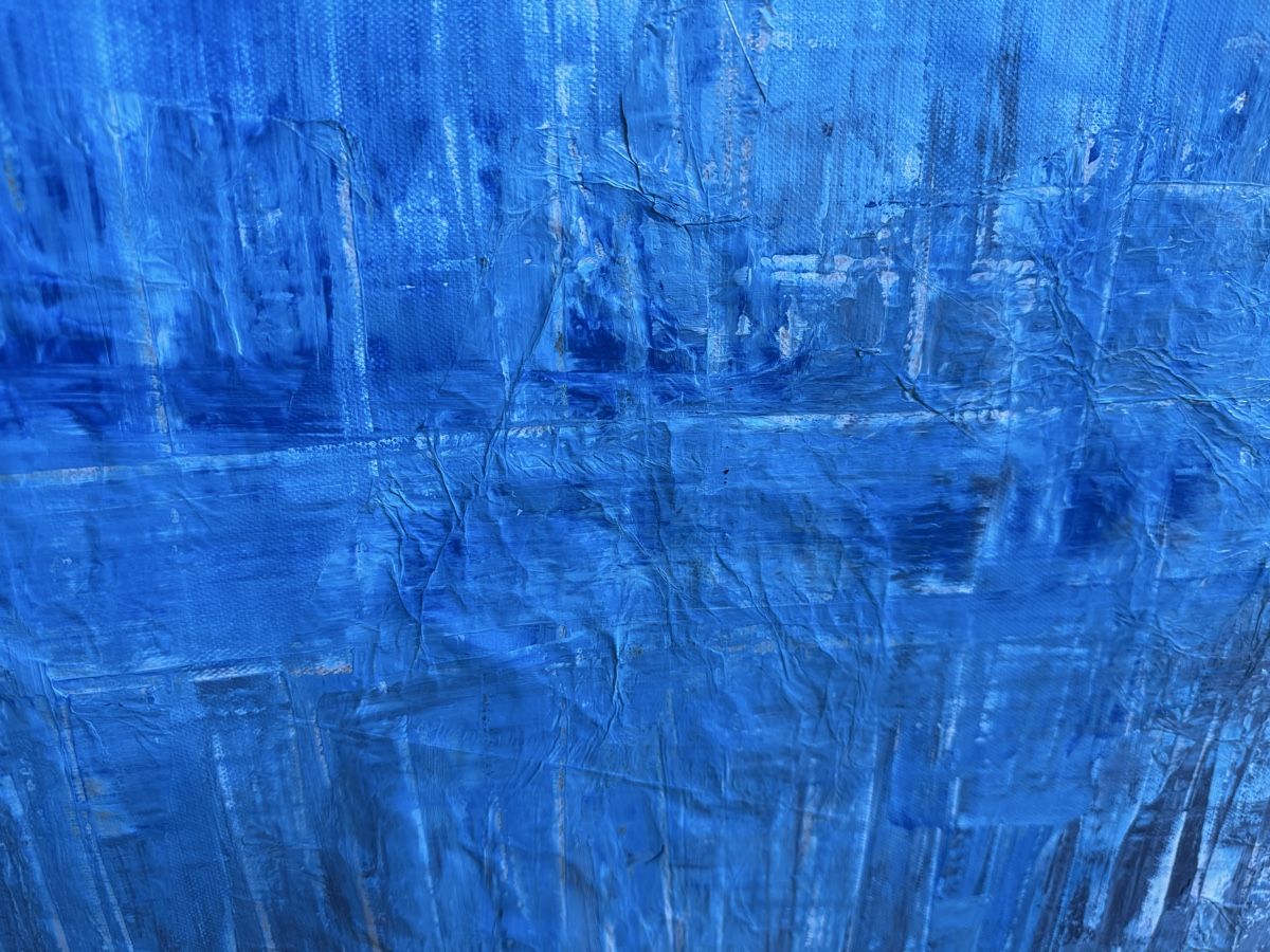 Gemälde: 60 x 80 cm Abstrakt Blautöne Schweizer Kunst – Neu (gemäss Beschreibung) aus Zürich von LuxuryJewellery 5