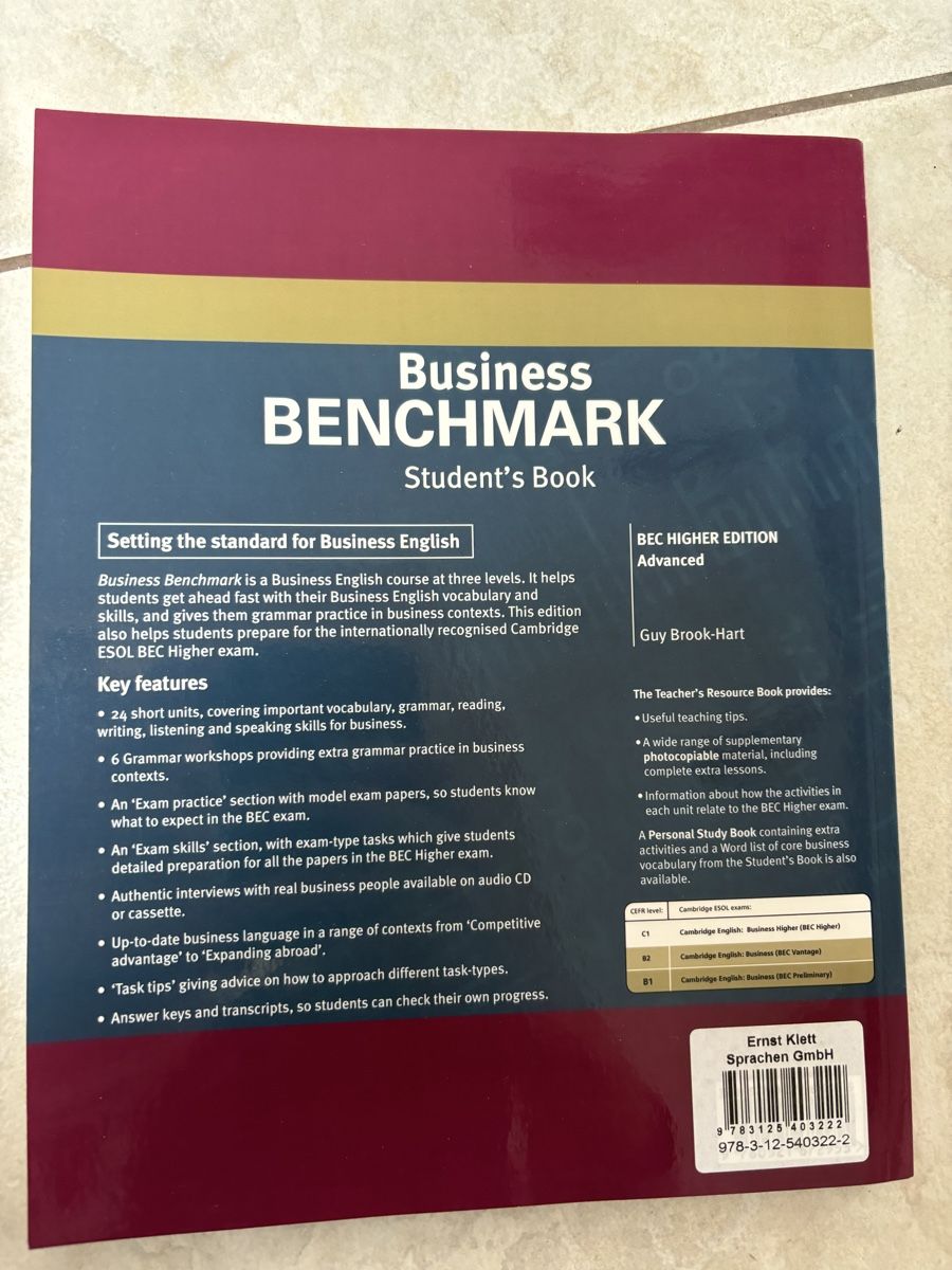 Libri: Business Benchmark Advanced - Top Zustand! – Nuovo (secondo la descrizione) da Weisslingen venduto da monkeyboarder 1