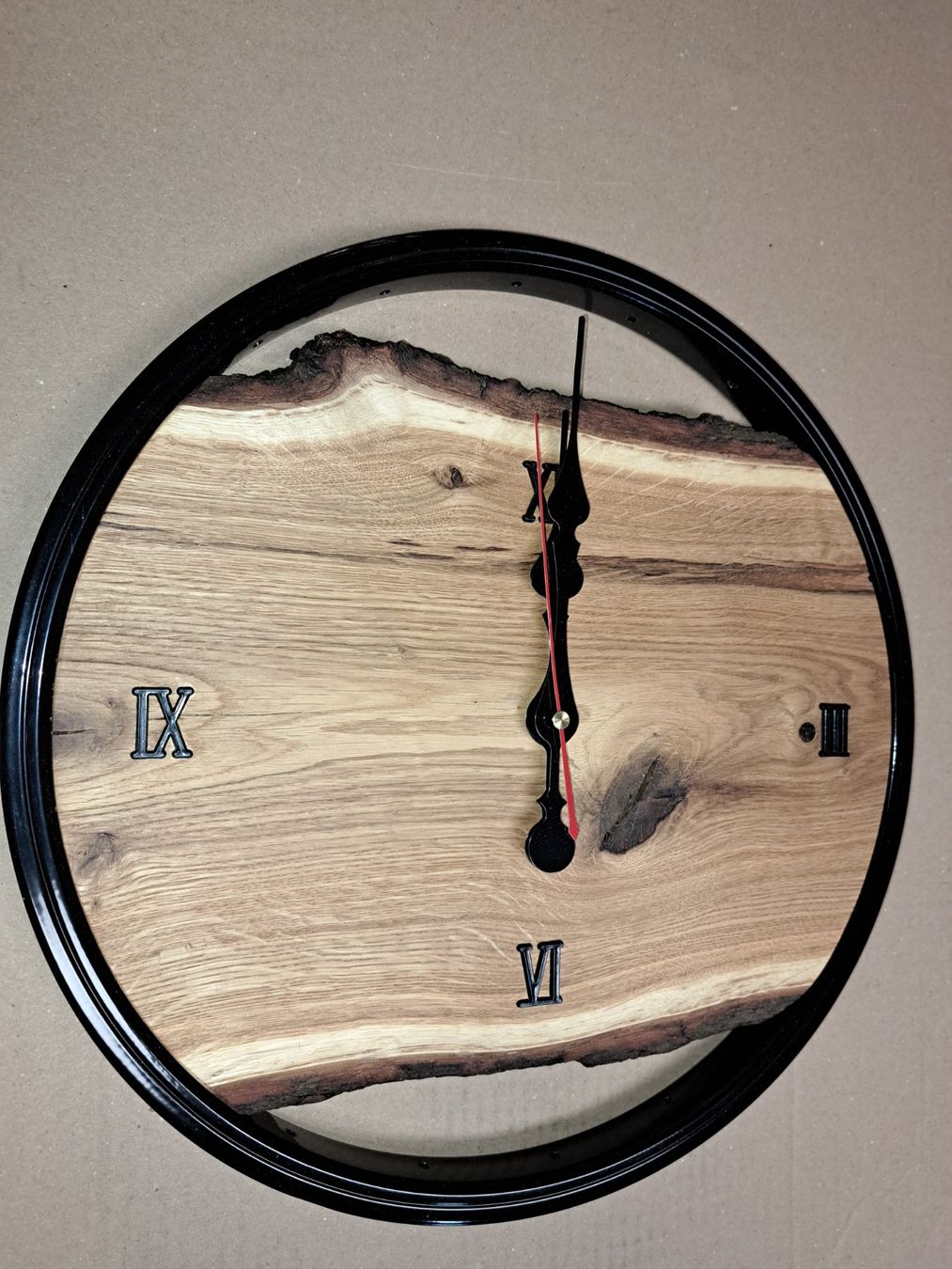 Orologi da terra & Orologi da parete: Holz Wand Uhr Eiche eichenholz geräuschlos – Nuovo (secondo la descrizione) da Widnau venduto da Senna7 3