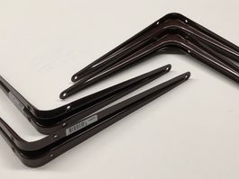 4 Stück / Blechkonsole - Montagewinkel - 250x300mm - braun