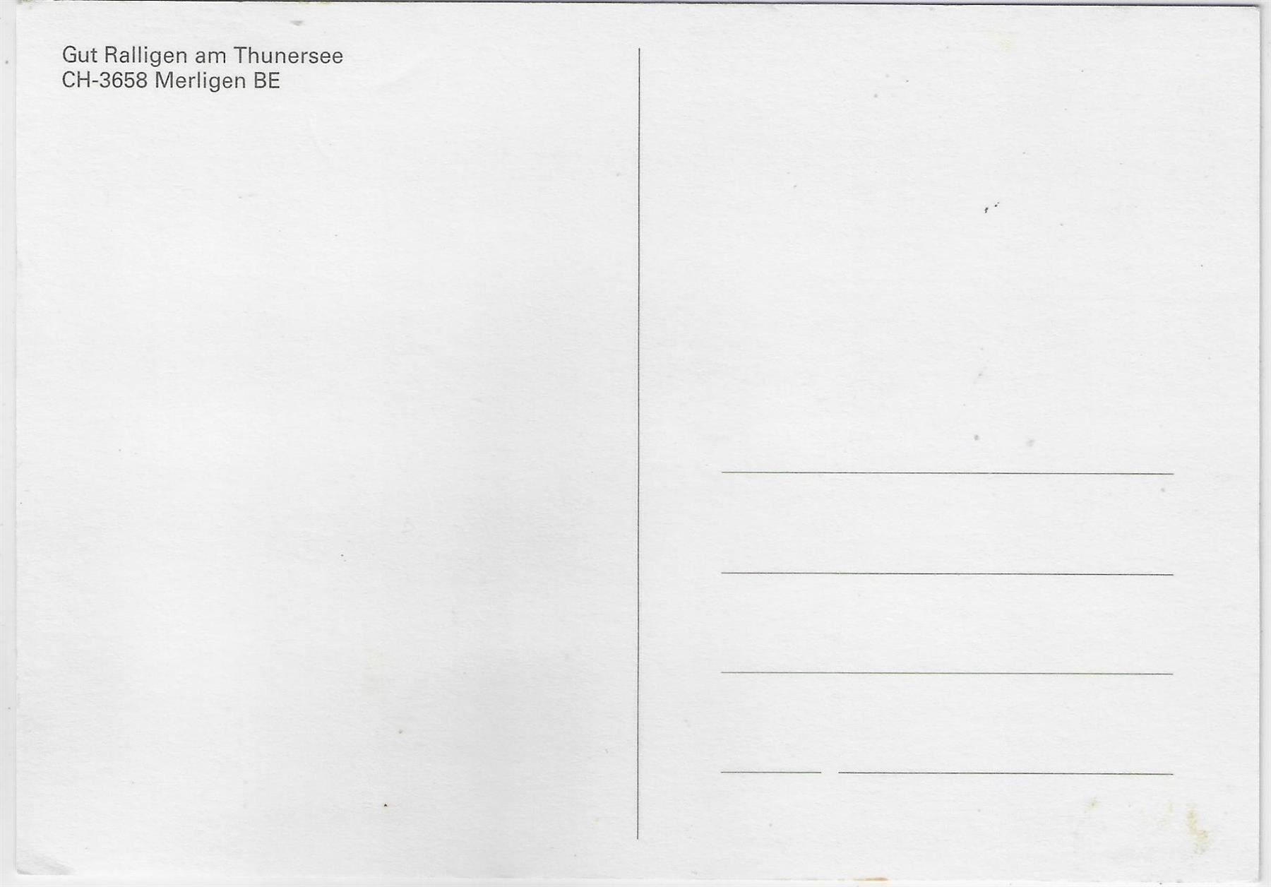 Cartoline postali: Gut Ralligen am Thunersee - Merligen BE – Antico da Ettingen venduto da Kartenplanet 1