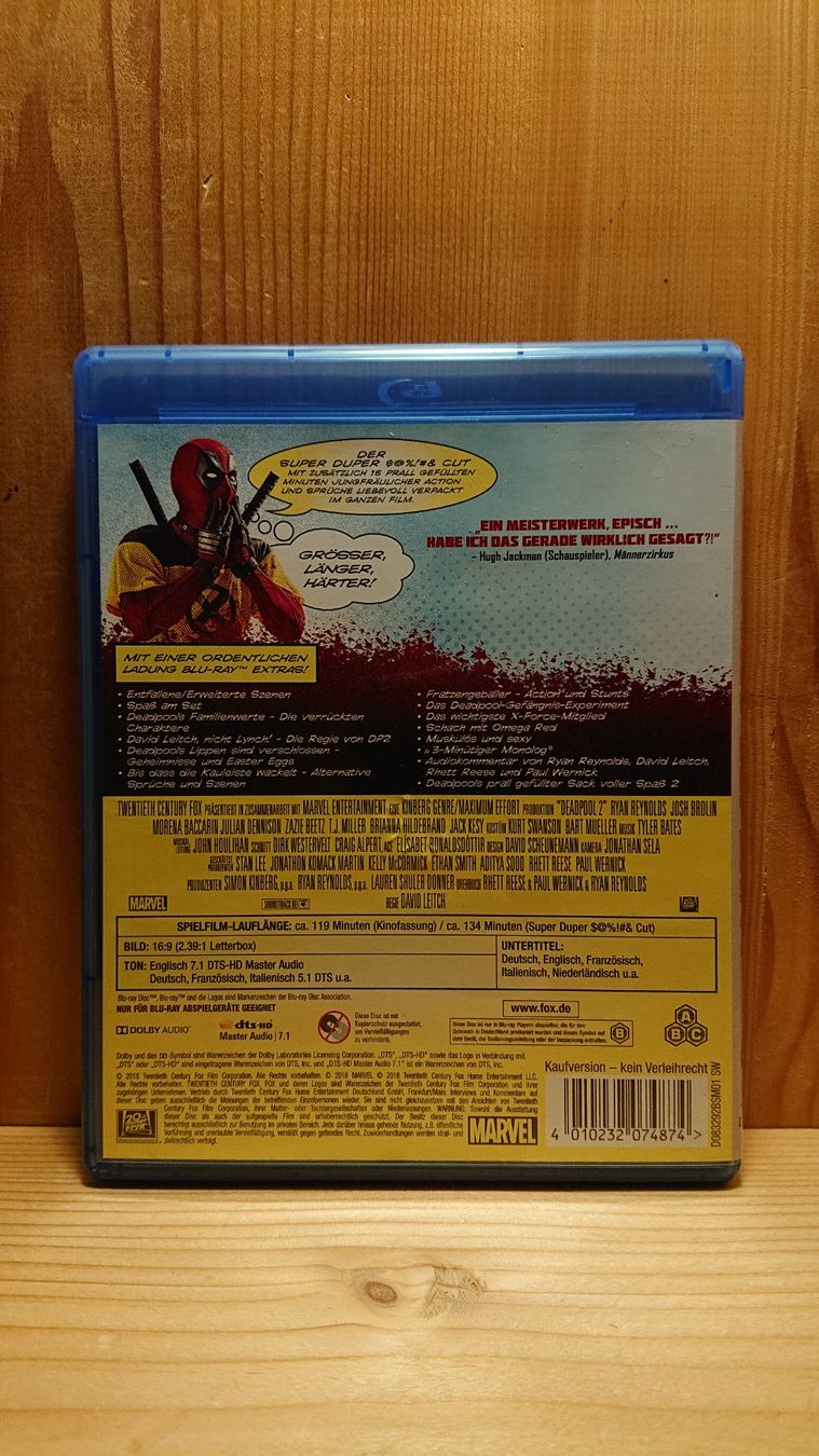 Alle DVDs: DEADPOOL 1 und 2 auf Blu-Ray mit Ryan Reynolds – Gebraucht aus Wilderswil von Exebub 4