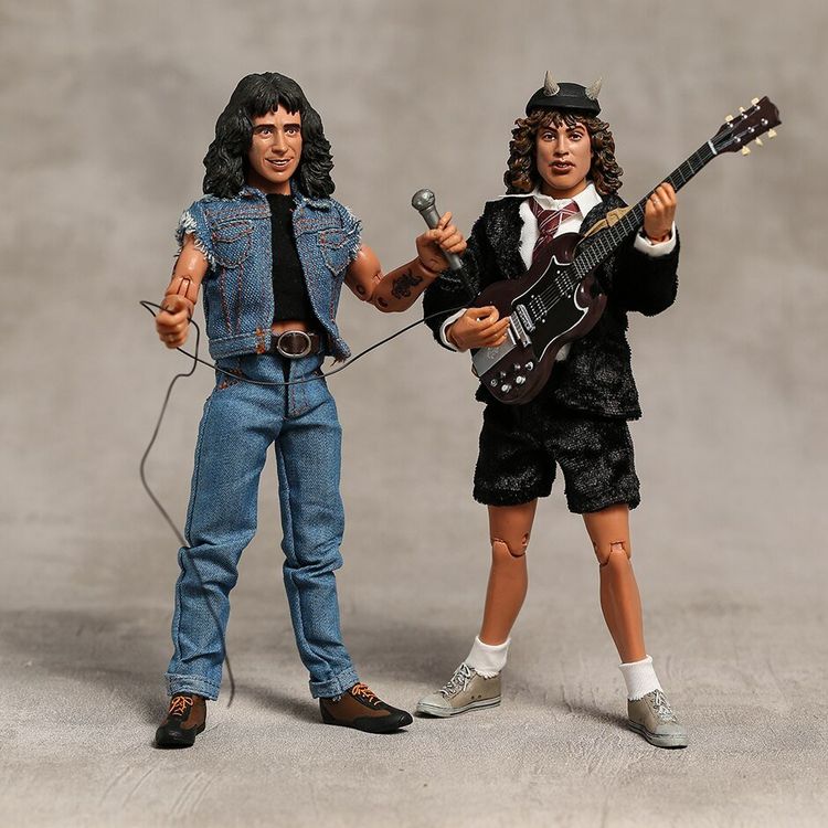 AC/DC Sammlerfiguren Bon Scott + Angus Young 18 cm biegbar (Neu und ...