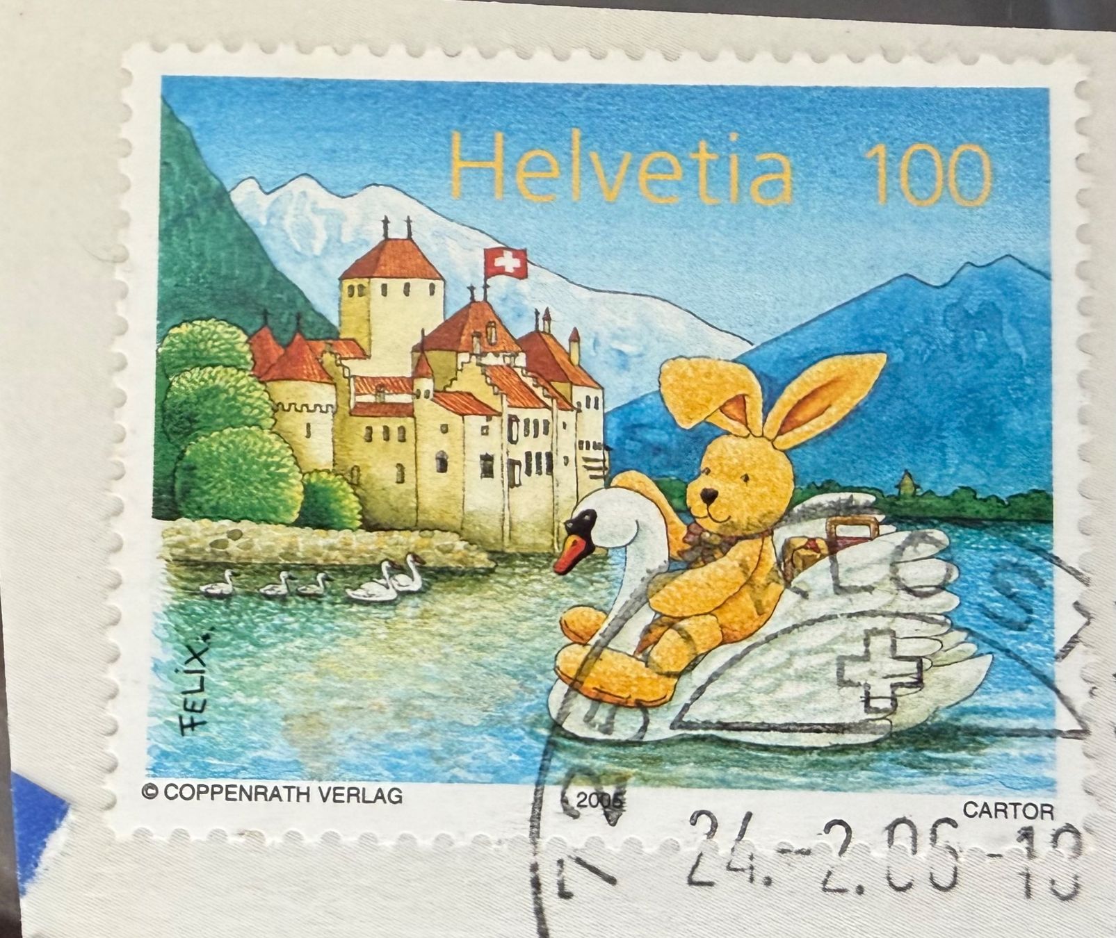 Alle Briefmarken: Briefmarke Felix – Gebraucht aus Oberbüren von mjt_xw5w