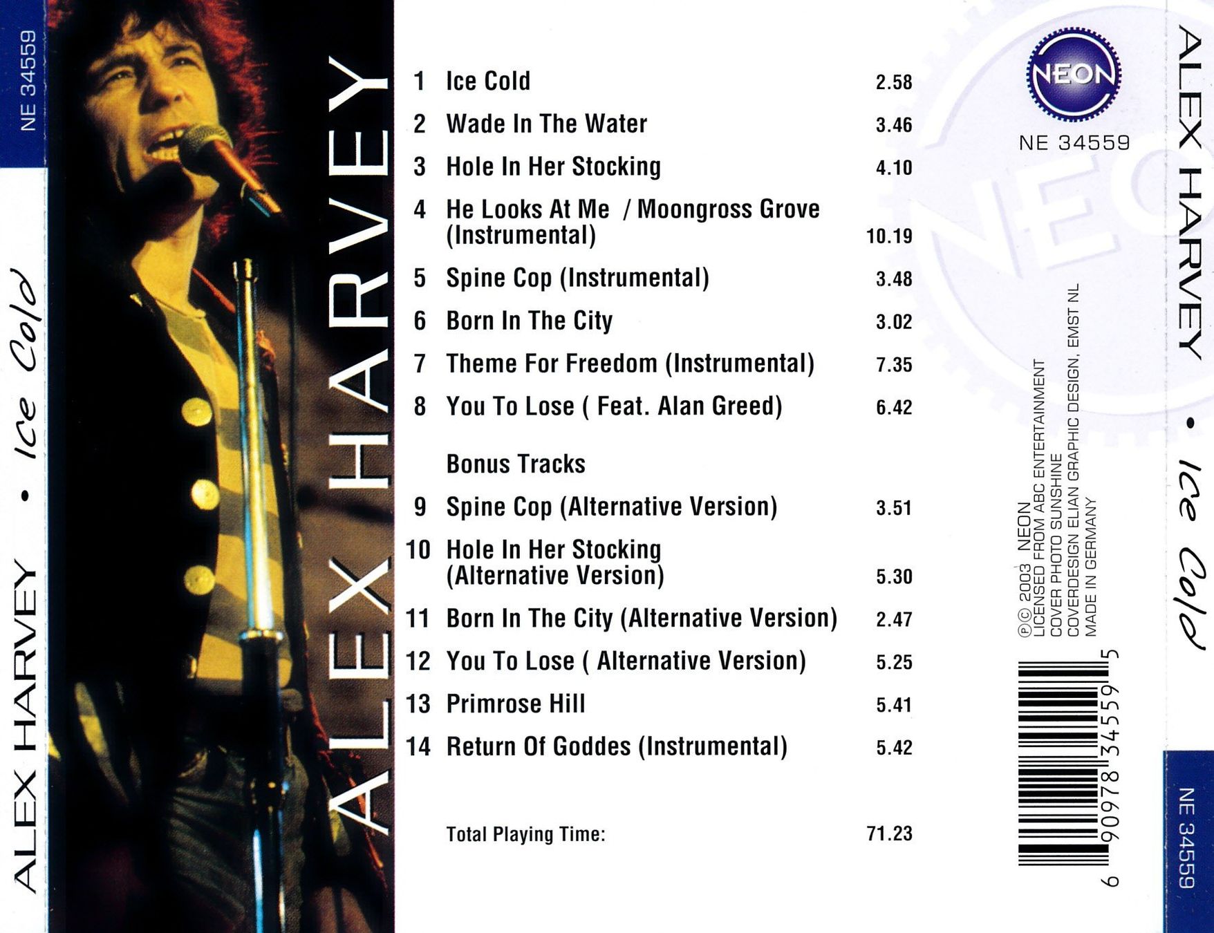 CDs: ALEX HARVEY - ICE COLD (= ROCK WORKSHOP) (CD) – Gebraucht aus Hedingen von Studers 1