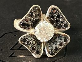 Diamante 1.75 carati certificato AIG anello brillanti neri