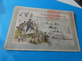 Schweiz 1913, Ehrenmeldung für gute Leistungen milit. Vorunt